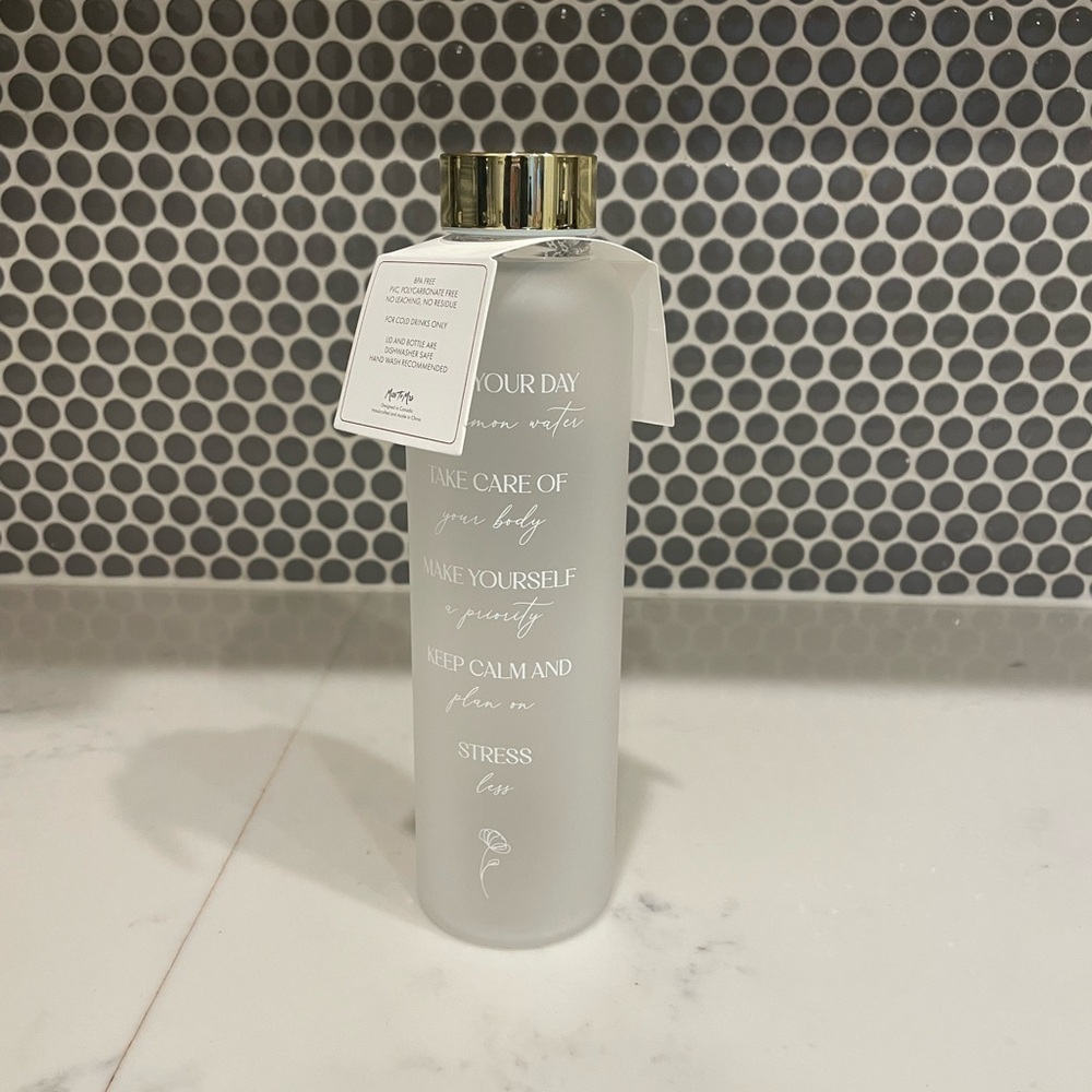 Wedding glass water bottle
